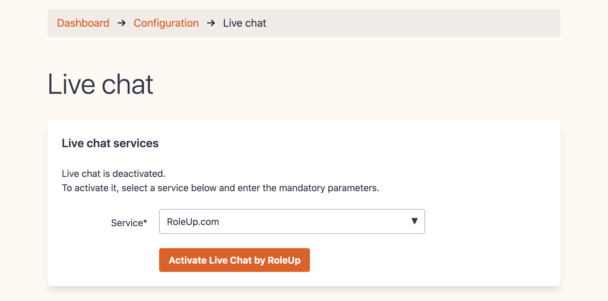 Live chat by Roleup